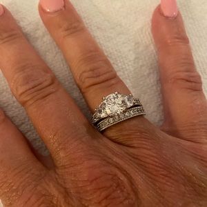 CZ Diamond Ring & Band